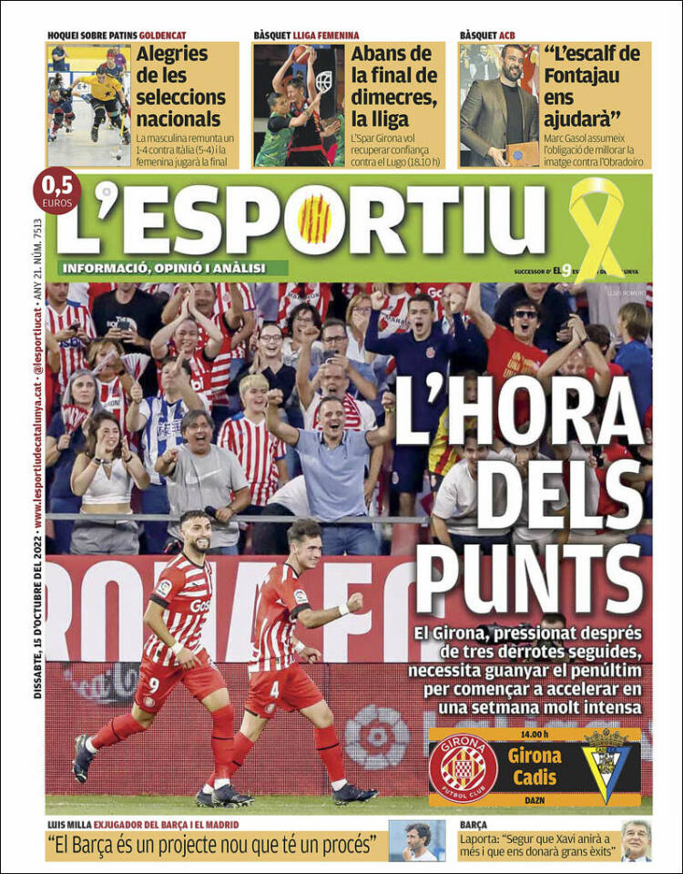 Portada de L'Esportiu : Girona (España)