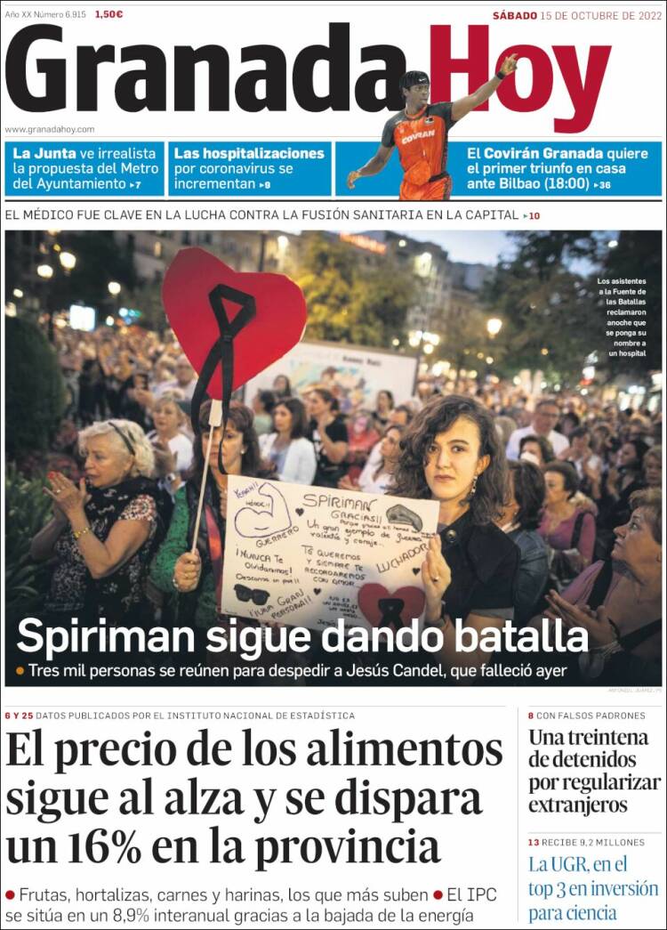 Portada de Granada Hoy (España)