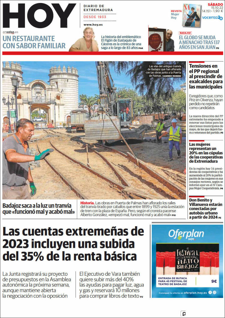 Portada de Hoy - Caceres (España)