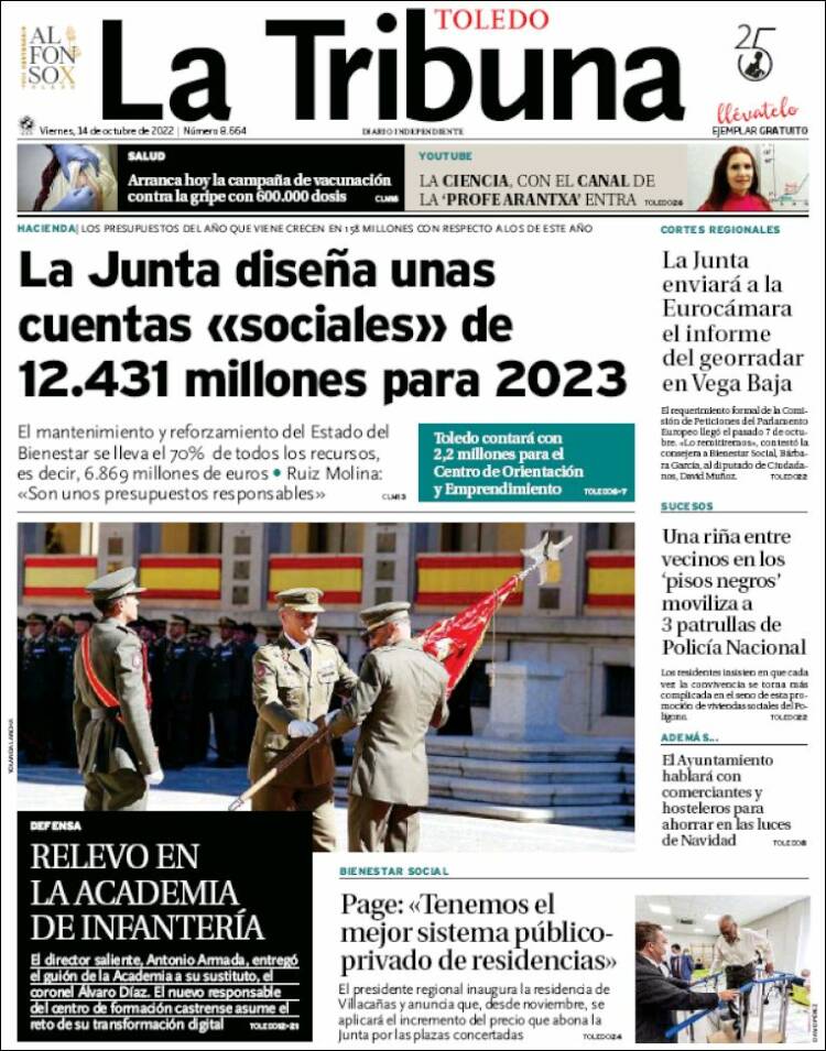 Portada de La Tribuna de Toledo (España)