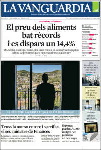 Portada de La Vanguardia (España)