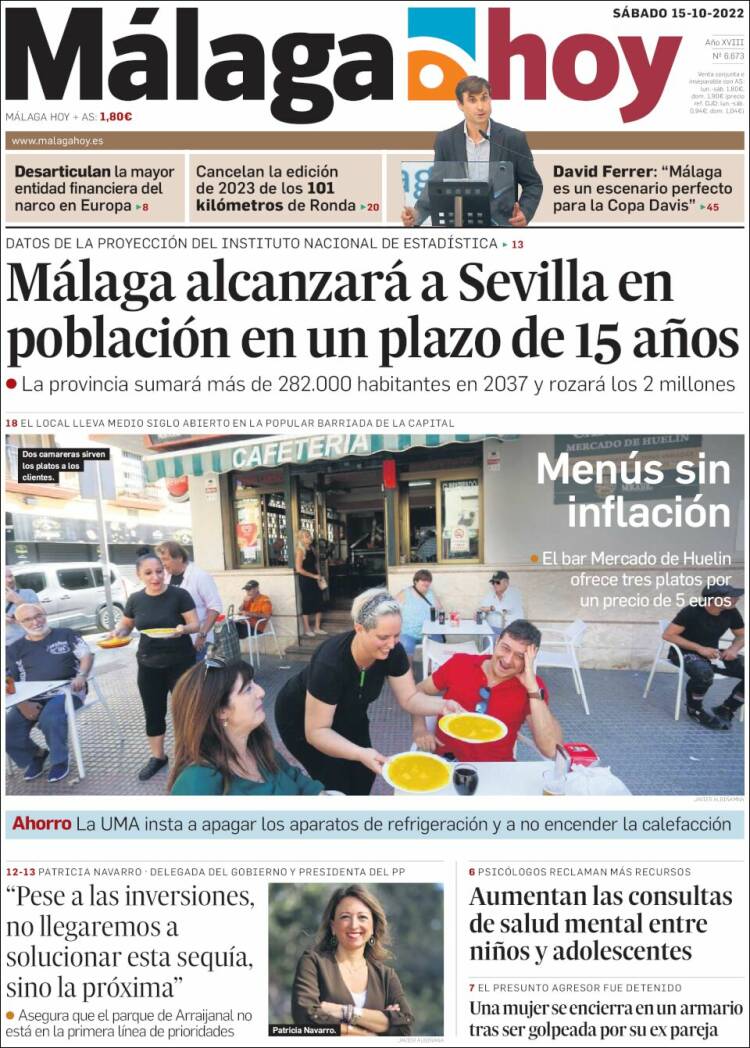 Portada de Málaga Hoy (España)