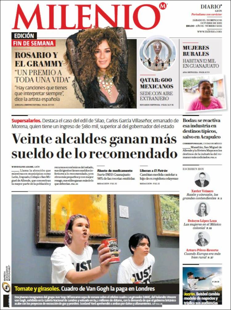 Portada de Milenio de León (México)