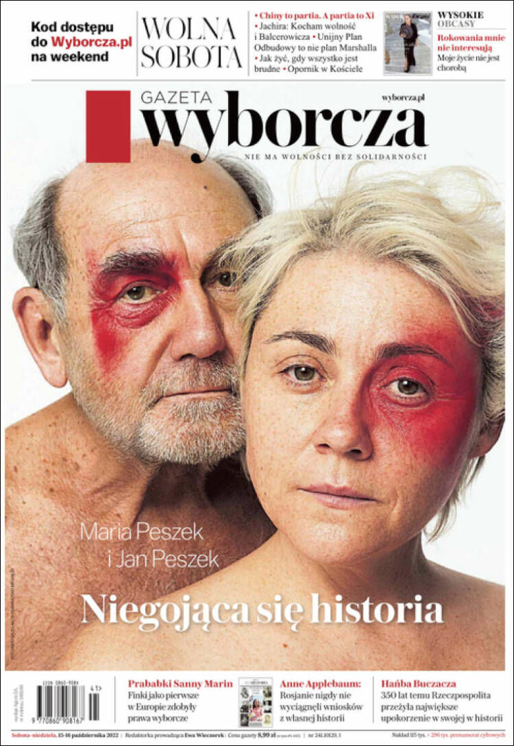 Portada de Gazeta Wyborcza (Polonia)