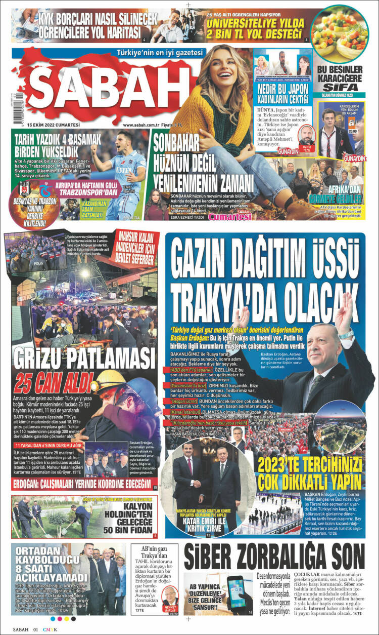 Portada de Sabah (Turqu&iacute;a)