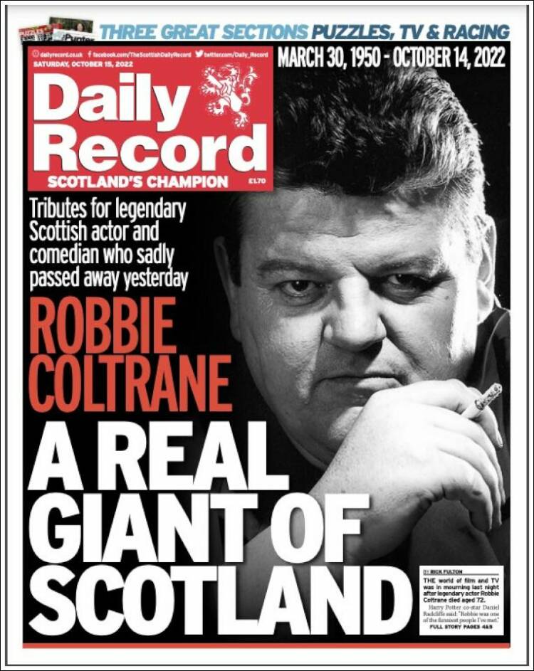 Portada de Daily Record (United Kingdom)