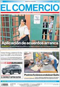 Portada de El Comercio (Ecuador)
