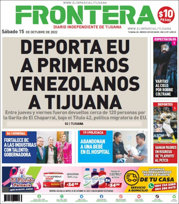 Portada de Frontera (México)