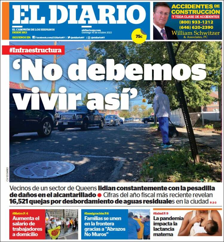 Portada de El Diario NY (USA)