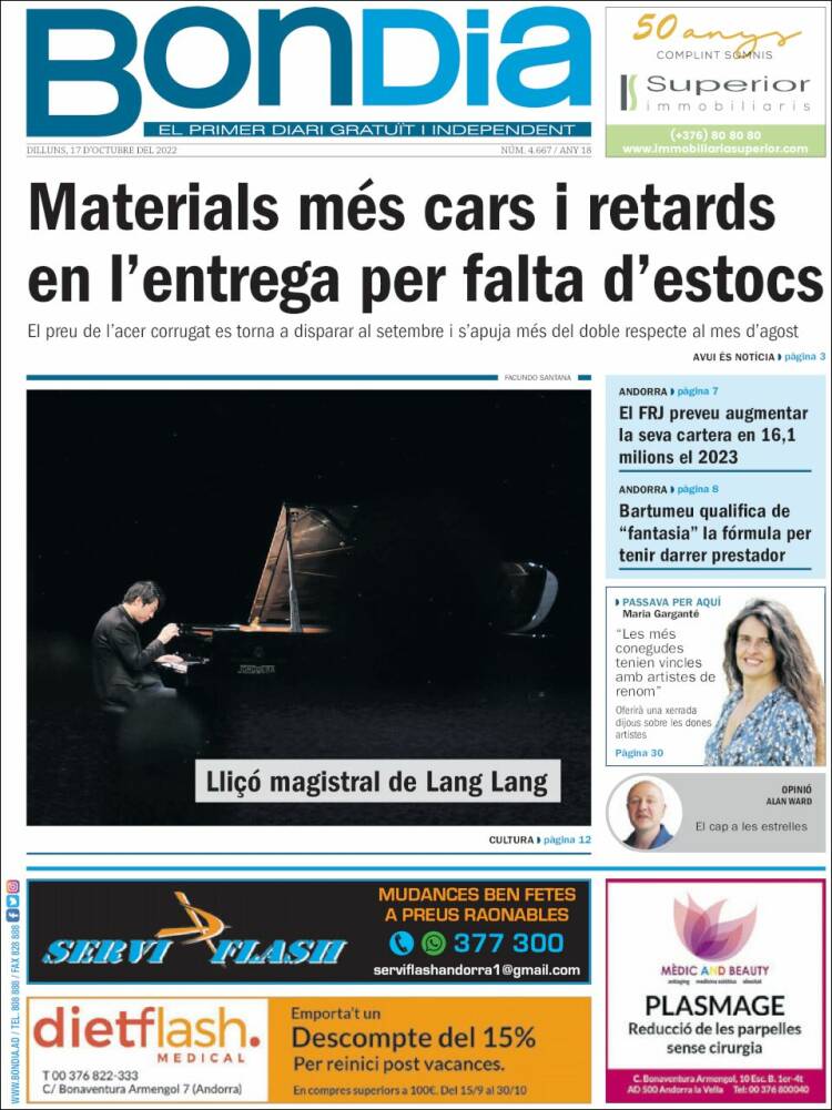 Portada de Diari Bondia (Andorra)