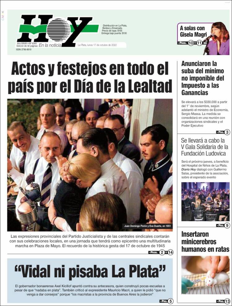 Portada de Diario Hoy (Argentina)