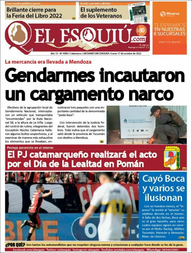 Portada de El Esquiu (Argentina)