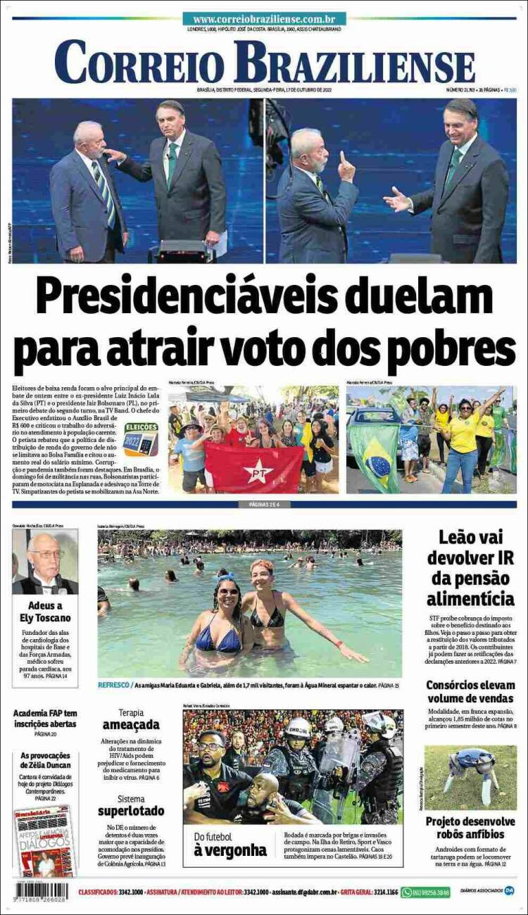 Portada de Correio Braziliense (Brasil)