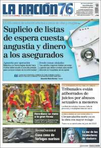 Portada de La Nación - Costa Rica (Costa Rica)