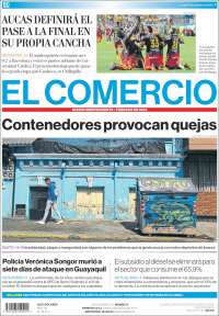 Portada de El Comercio (Ecuador)