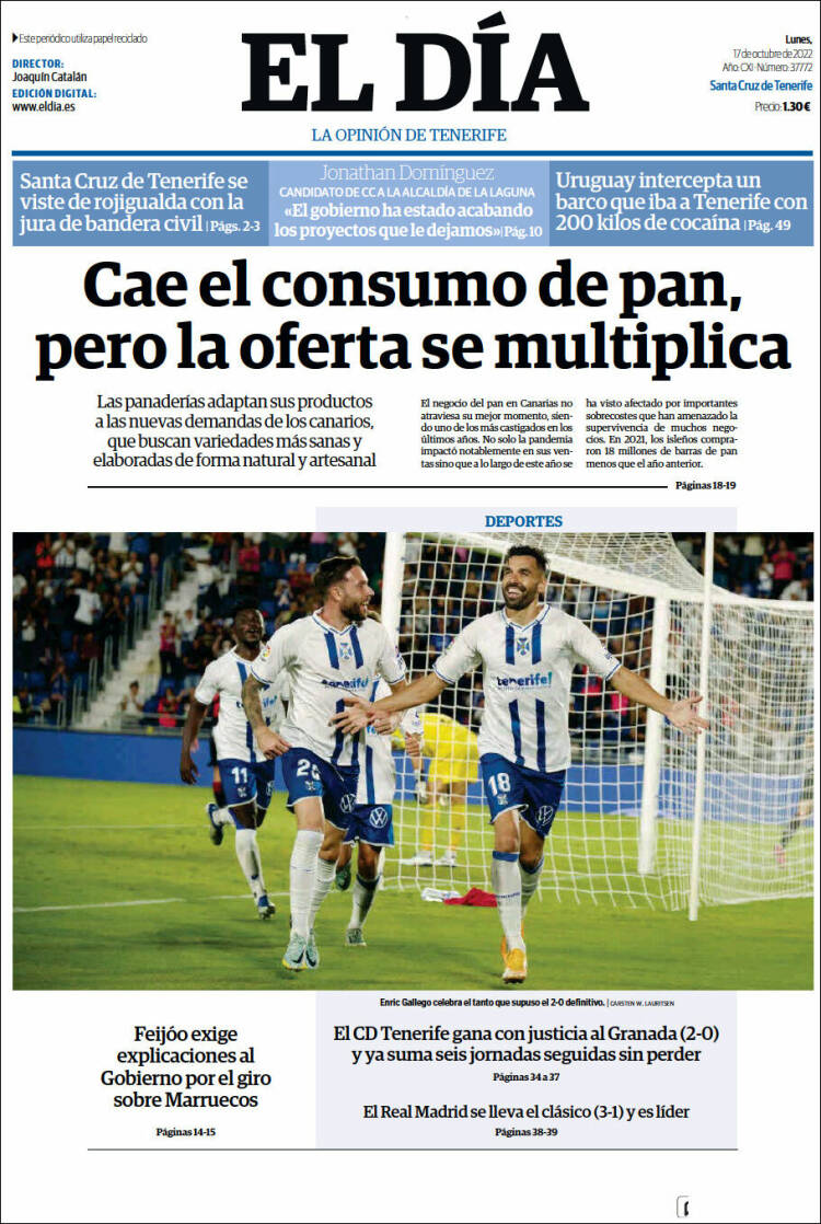 Portada de El Día (España)