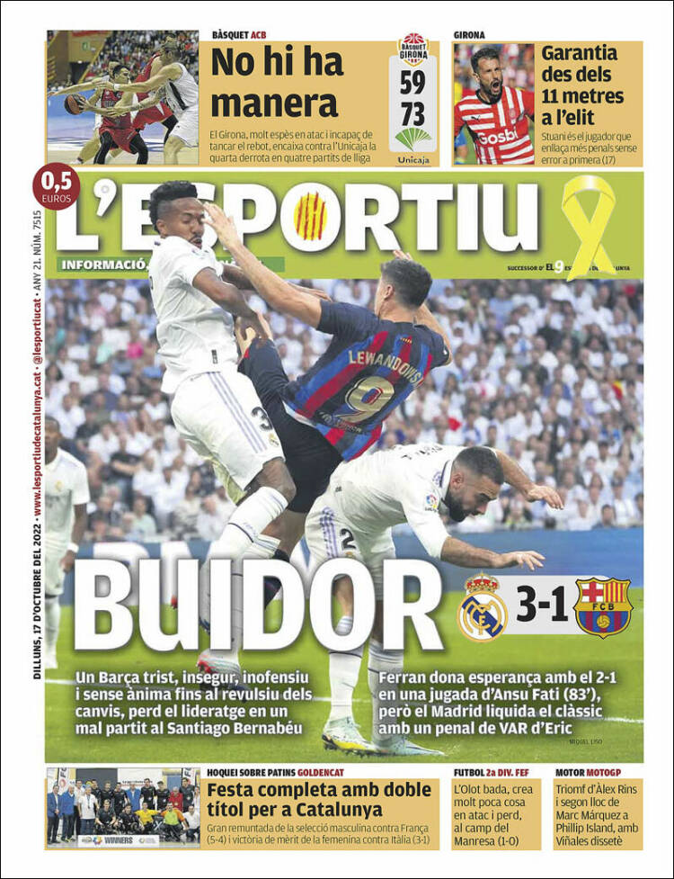 Portada de L'Esportiu : Girona (España)