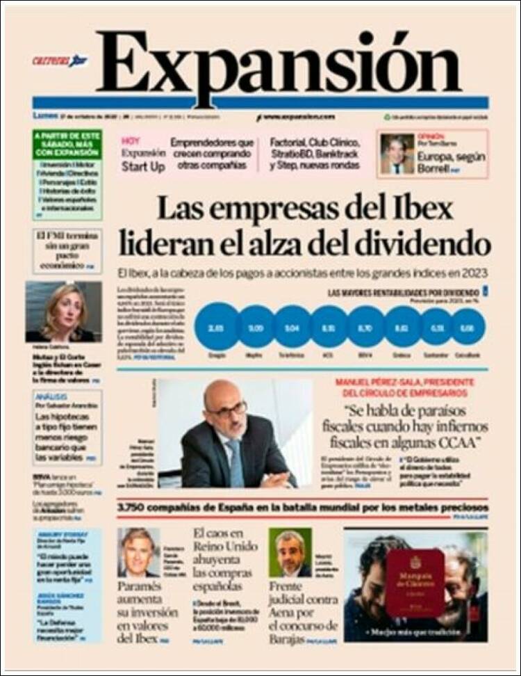 Portada de Expansión (Espa&ntilde;a)