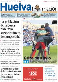 Portada de Huelva Información (España)