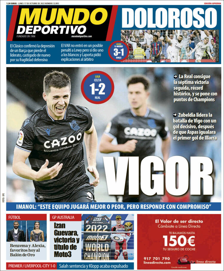 Portada de Mundo Deportivo Gipuzkoa (España)