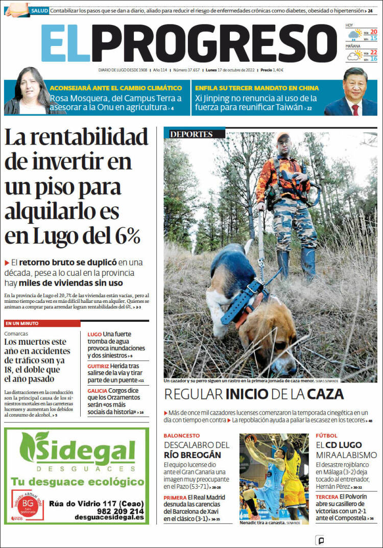 Portada de El Progreso (España)