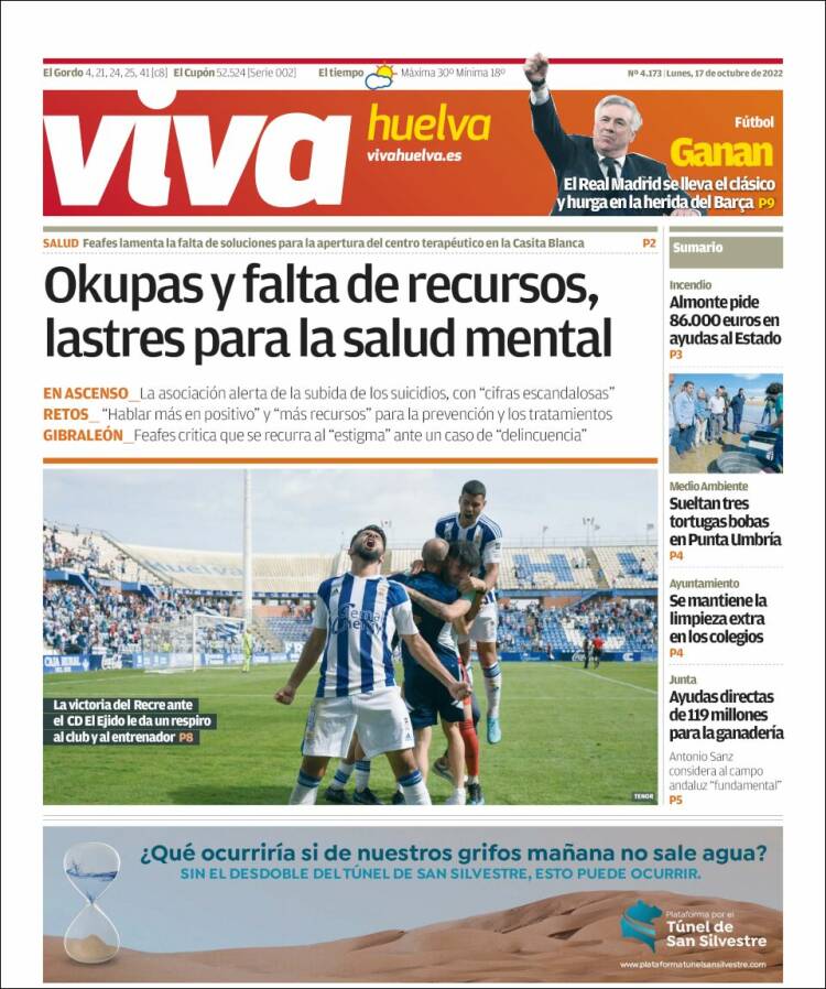 Portada de Viva Huelva (España)