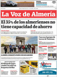 Portada de La Voz de Almería (España)