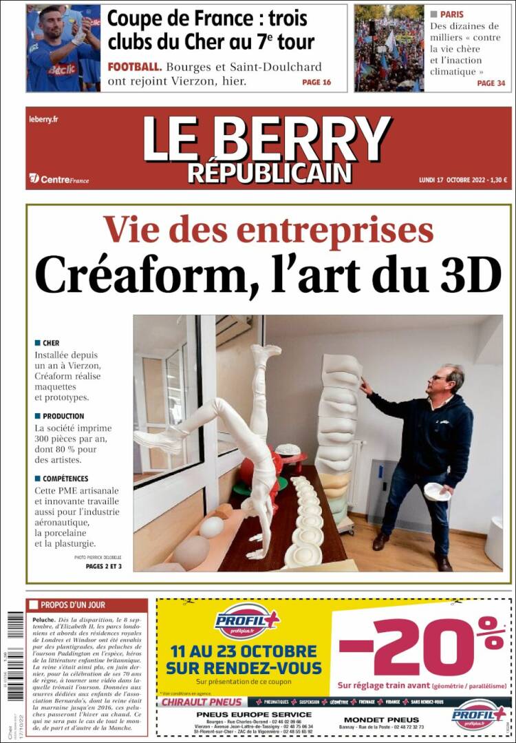 Portada de Berry Republicain (Francia)