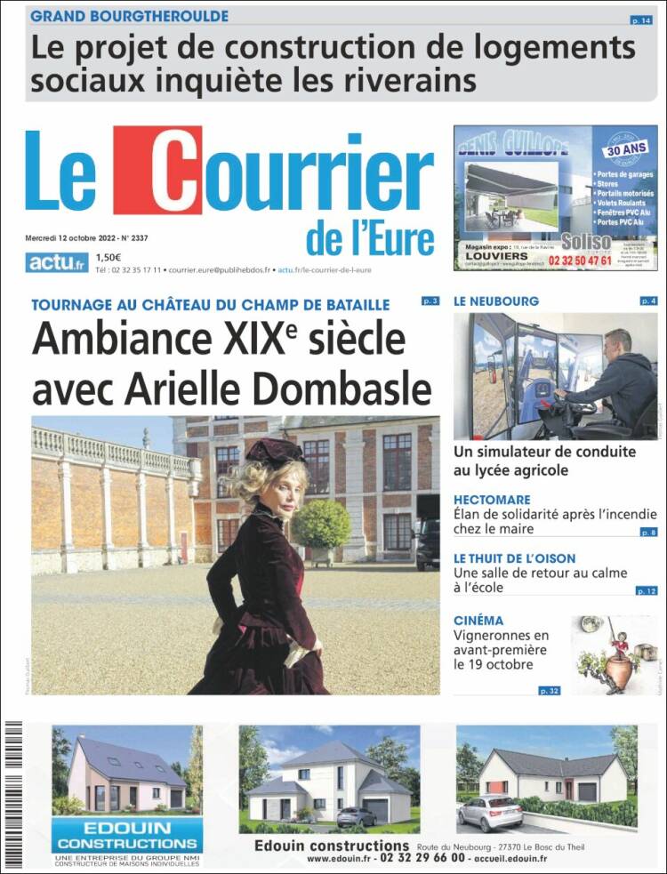 Portada de Le Courrier de l'Ouest (Francia)