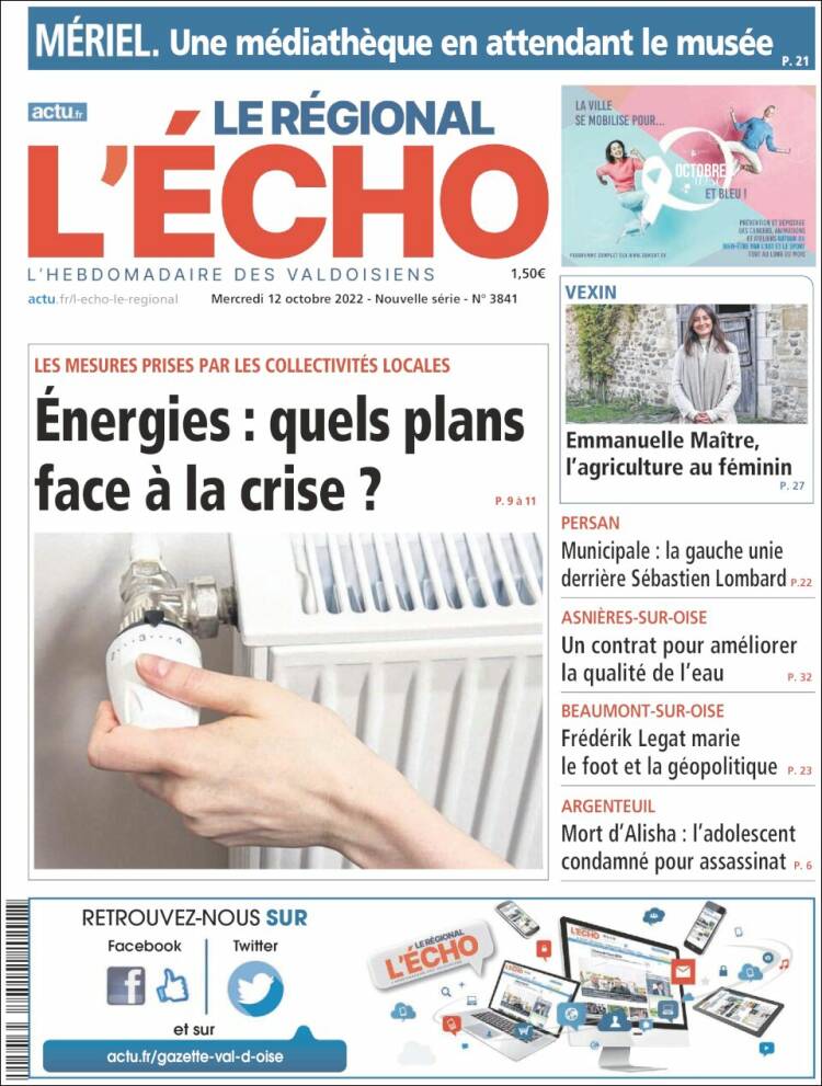 Portada de L'Echo de la Haute-Vienne (Francia)