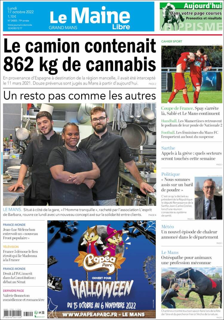 Portada de Le Maine Libre (Francia)