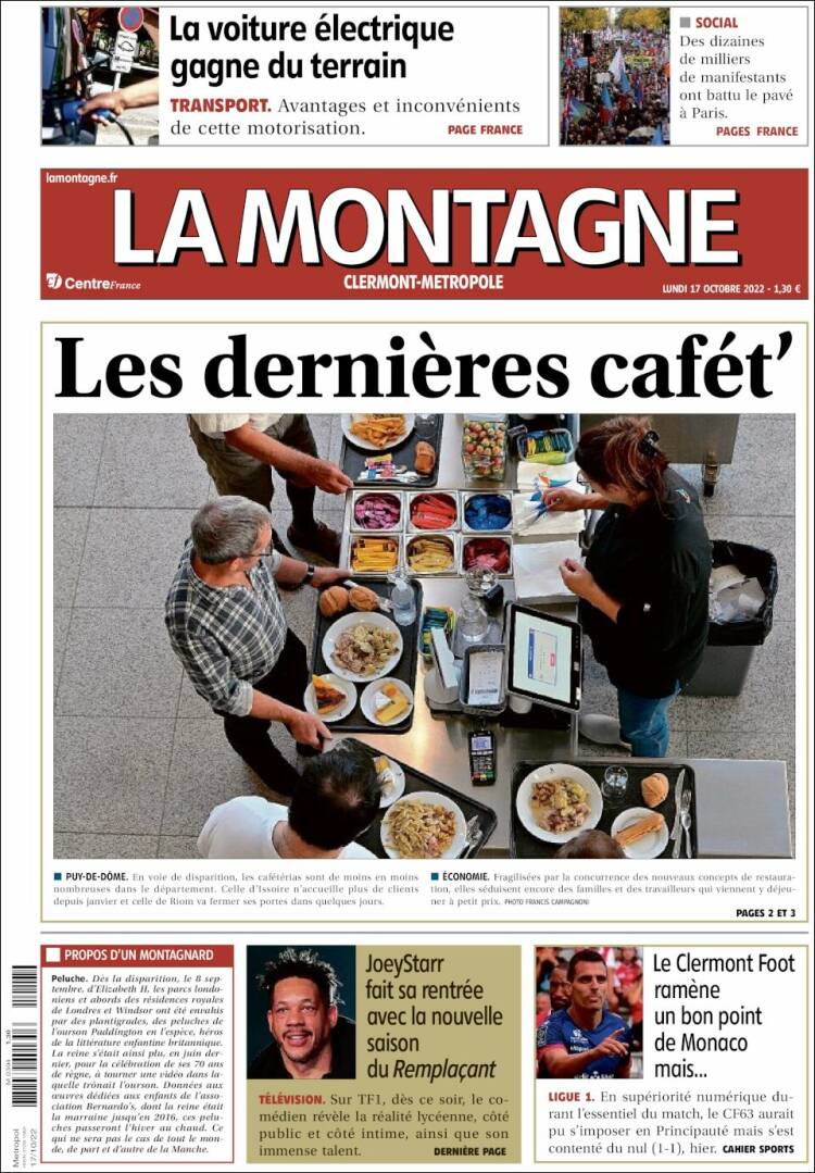 Portada de La Montagne (Francia)