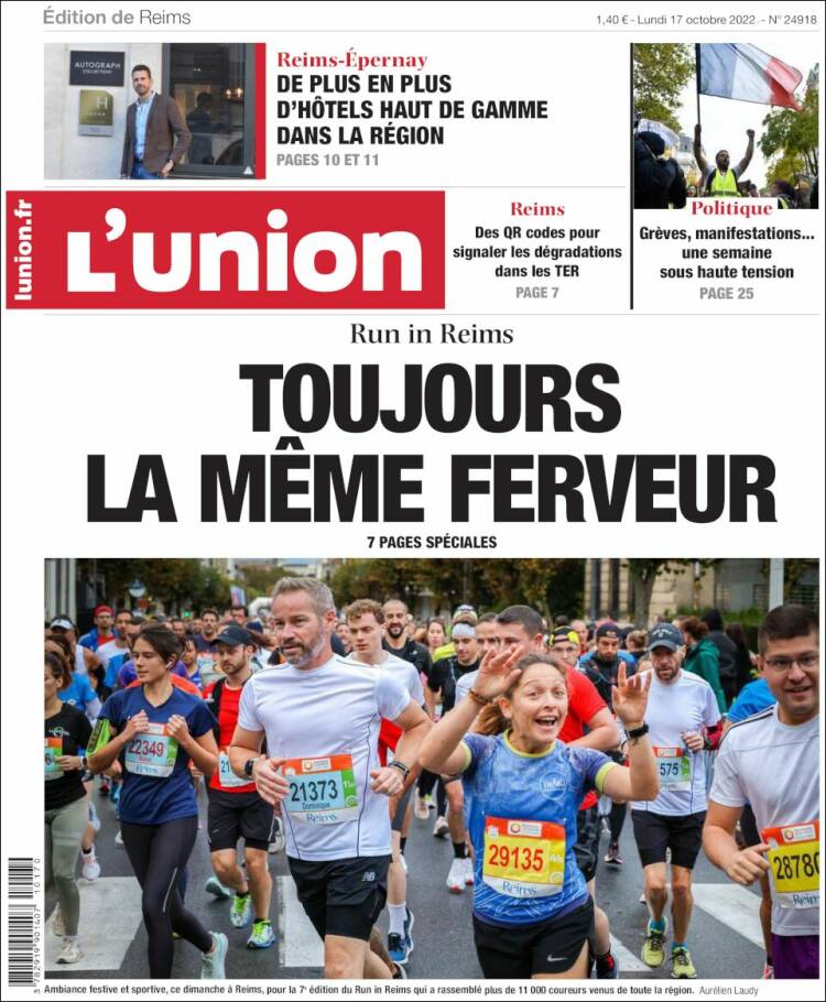 Portada de L'Union (Francia)