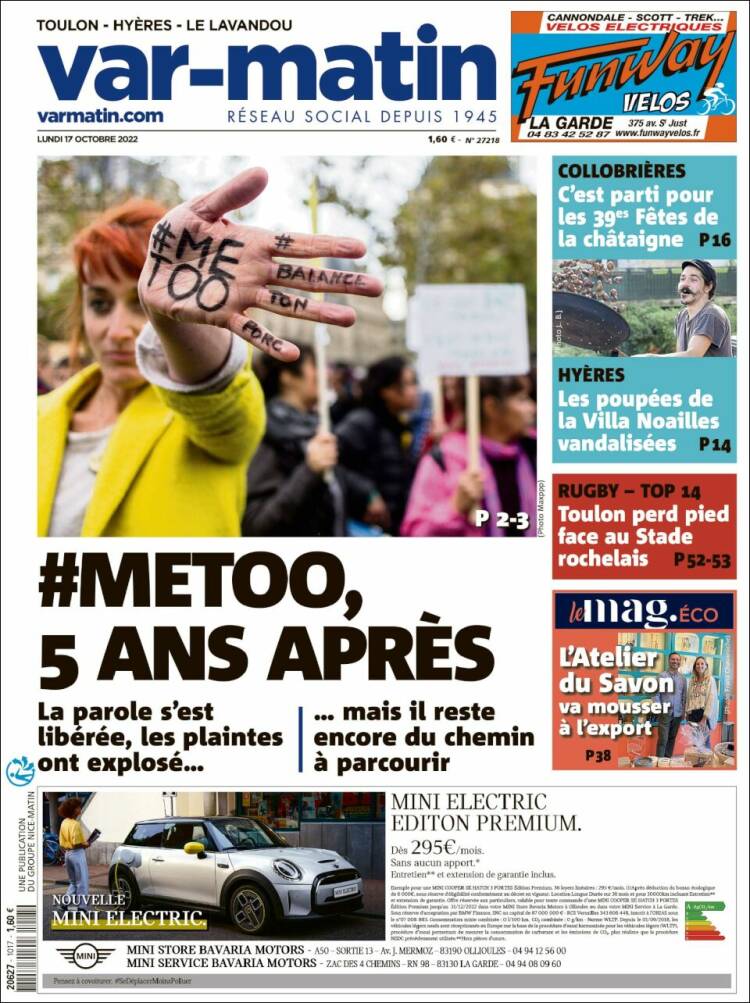 Portada de Var-Matin (Francia)