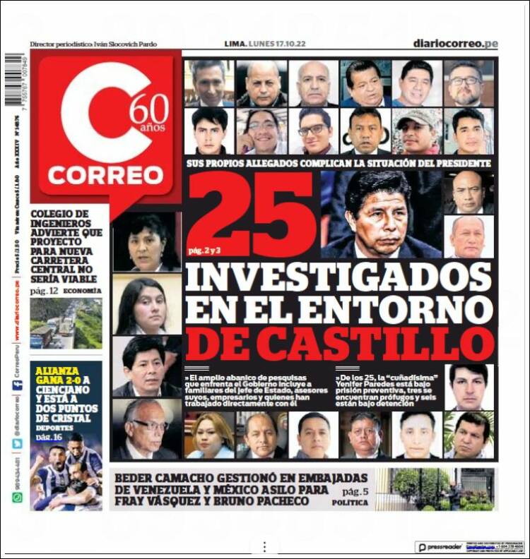 Portada de Diario Correo (Per&uacute;)