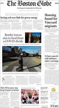 Portada de Boston Globe (USA)