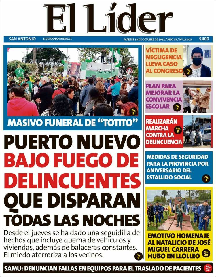 Portada de Lider de San Antonio (Chile)