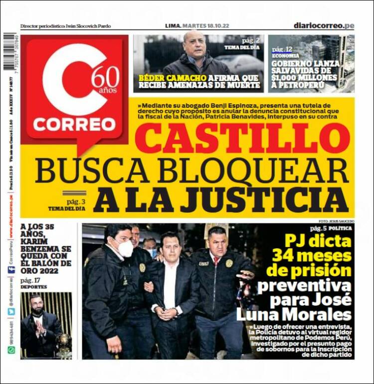 Portada de Diario Correo (Perú)