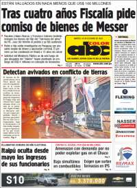 Portada de ABC Color (Paraguay)