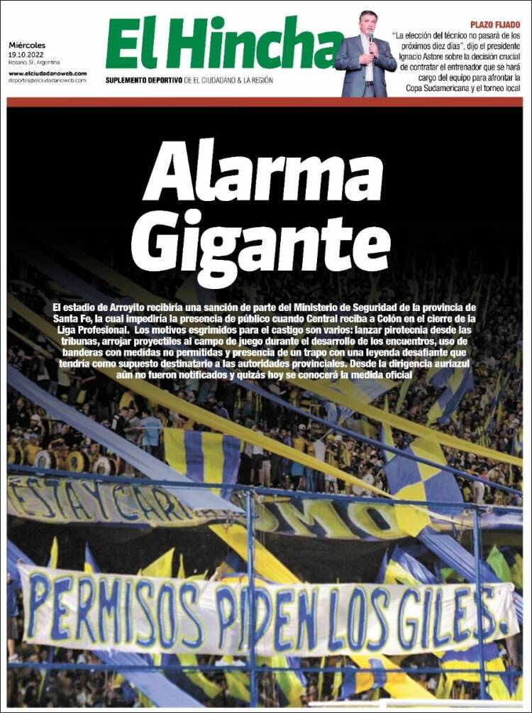 Portada de El Hincha (Argentina)