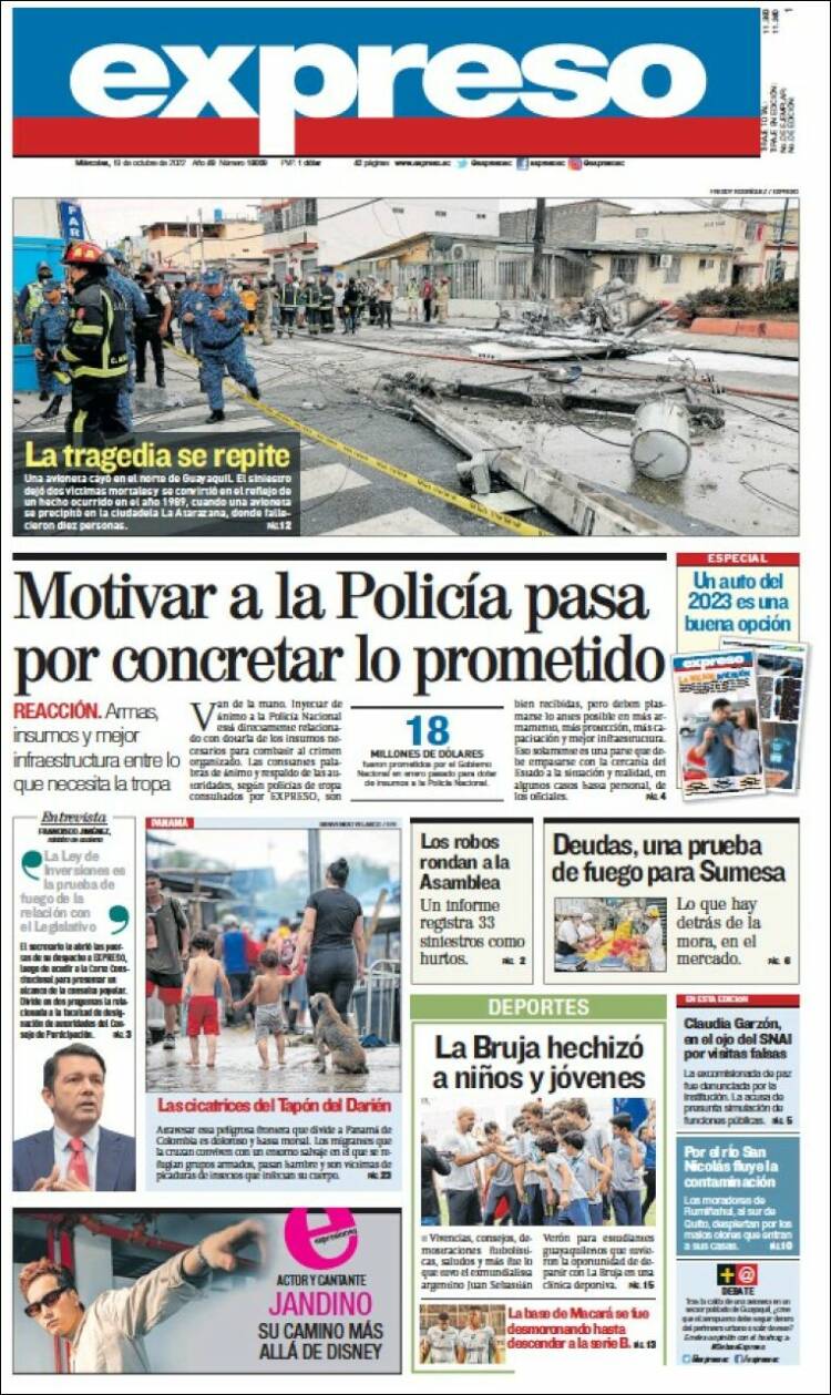 Portada de Expreso (Ecuador)