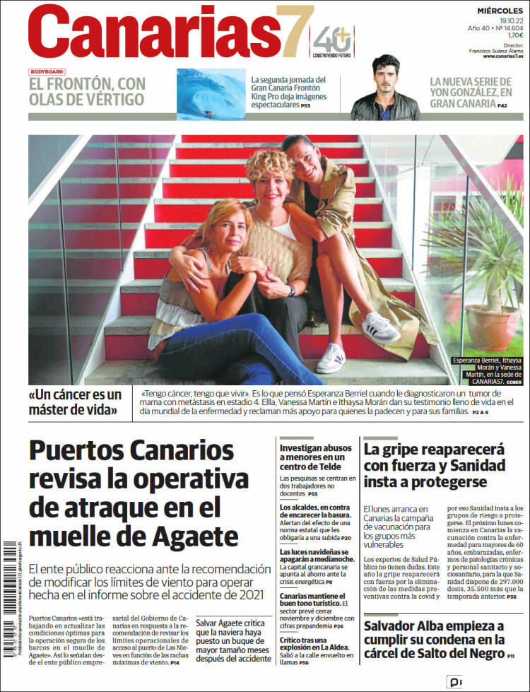 Portada de Canarias 7 (España)