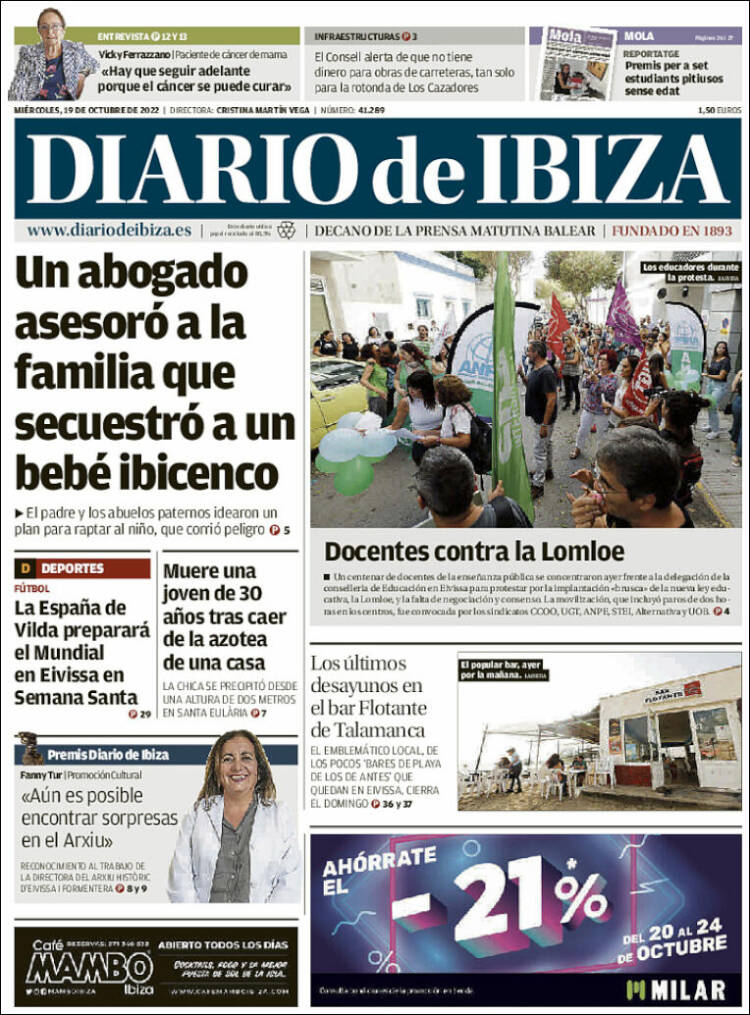 Portada de Diario de Ibiza (España)