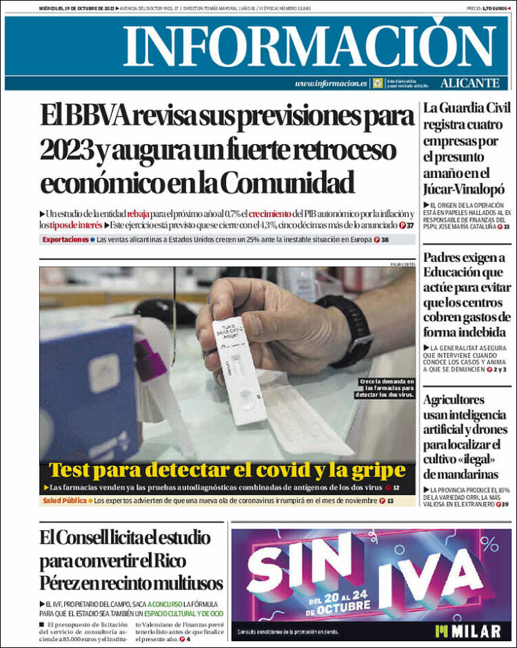 Portada de Diario Información (España)