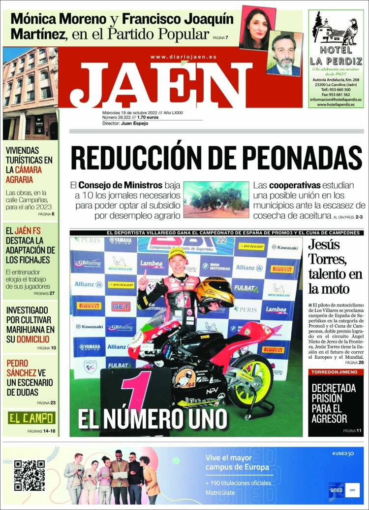 Portada de Diario Jaén (España)