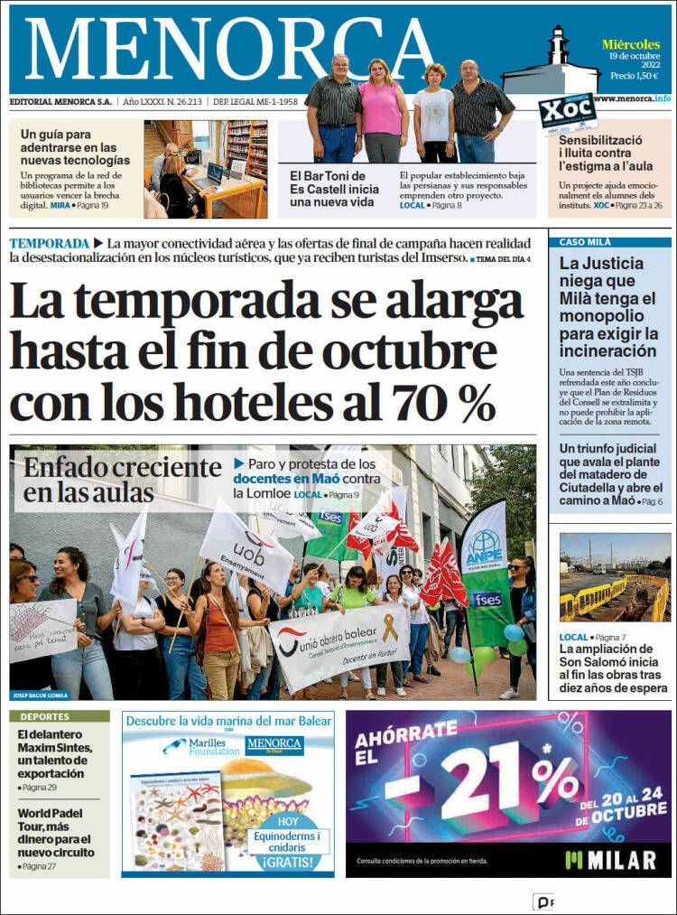 Portada de Menorca - Diario Insular (España)