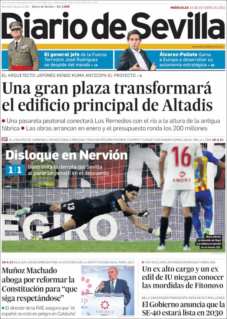 Portada de Diario de Sevilla (España)