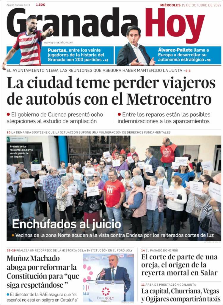 Portada de Granada Hoy (España)