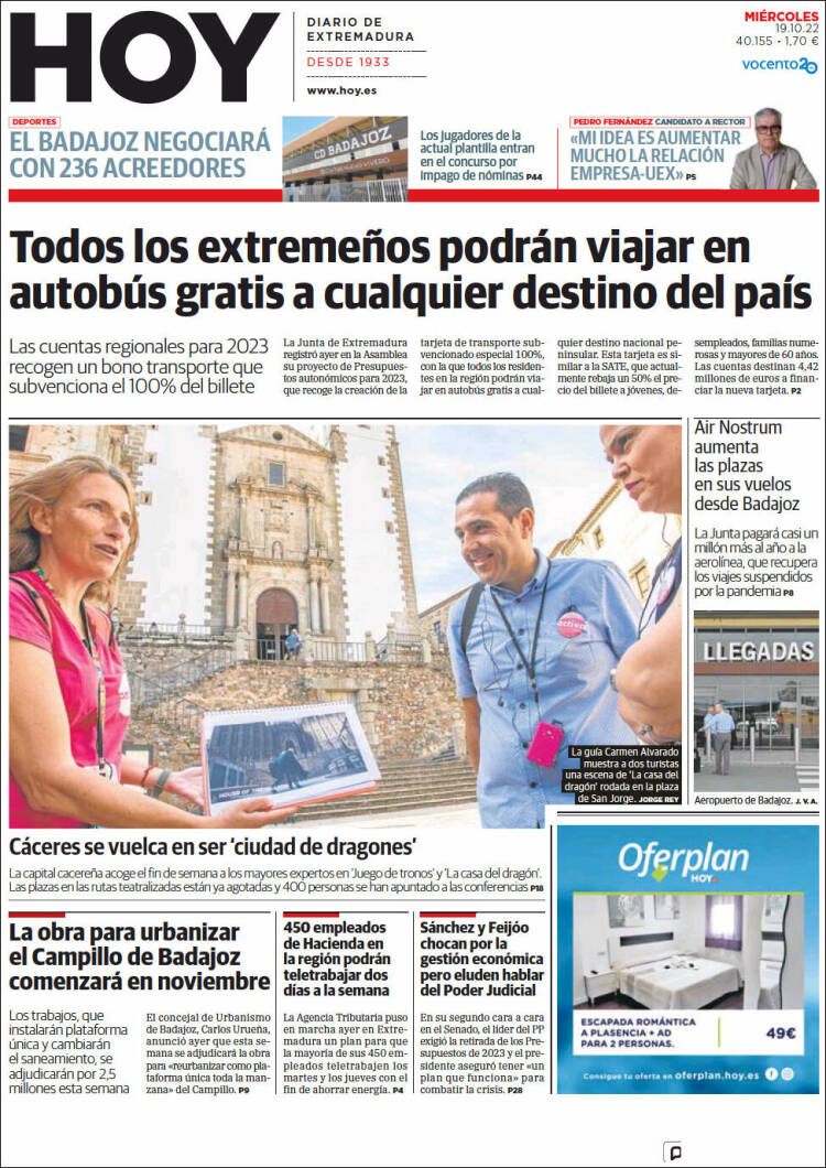 Portada de Hoy - Badajoz (España)