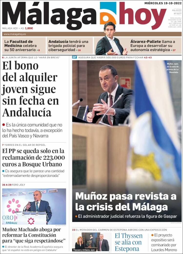 Portada de Málaga Hoy (España)